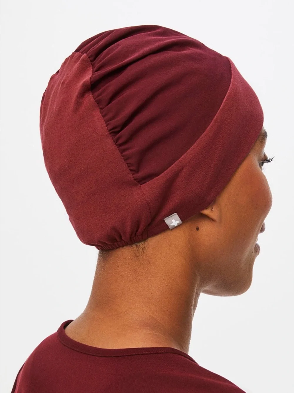 Figs Modern Expandable Scrub Cap Burgundy NWT